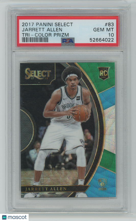 2017 Panini Select Jarrett Allen #83 Tri Color Prizm ROOKIE PSA 10