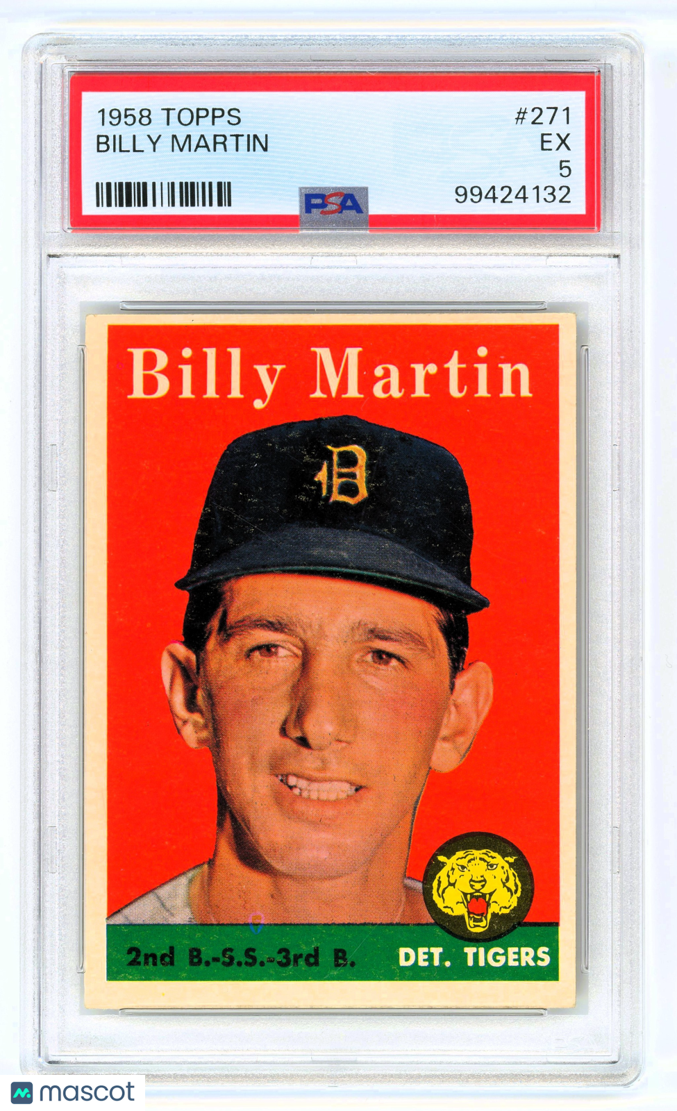 1958 Topps #271 Billy Martin Detroit Tigers PSA 5 EX