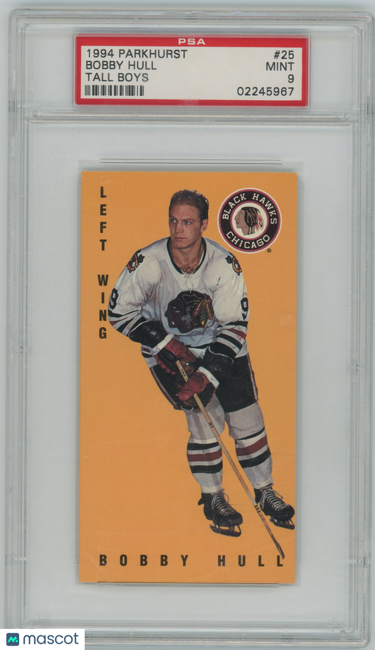 1994 Parkhurst Tall Boys Hockey #25 Bobby Hull Blackhawks HOF PSA 9 MINT