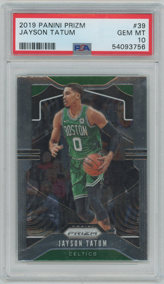 2019 Panini Prizm Jayson Tatum #39 PSA 10