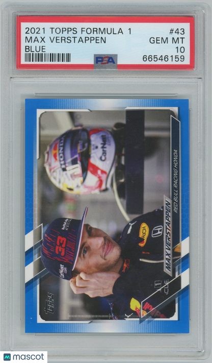 2021 Topps Formula 1 Max Verstappen #43 PSA 10 - /99, ## 40/99