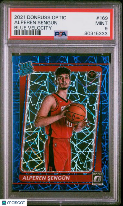 2021 Donruss Optic - Blue Velocity - Alperen Sengun - Rated Rookie - PSA 9