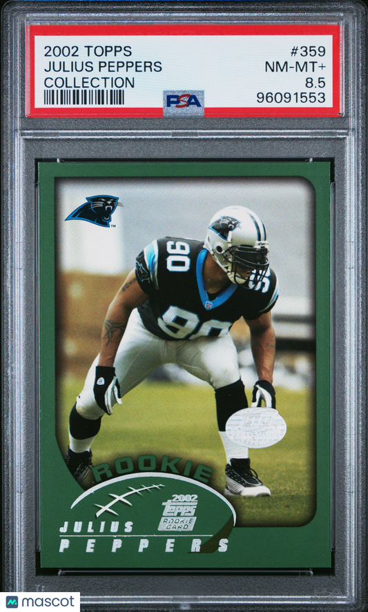 2002 Topps Collection #359 Julius Peppers Panthers RC ROOKIE PSA 8.5 - ROOKIE