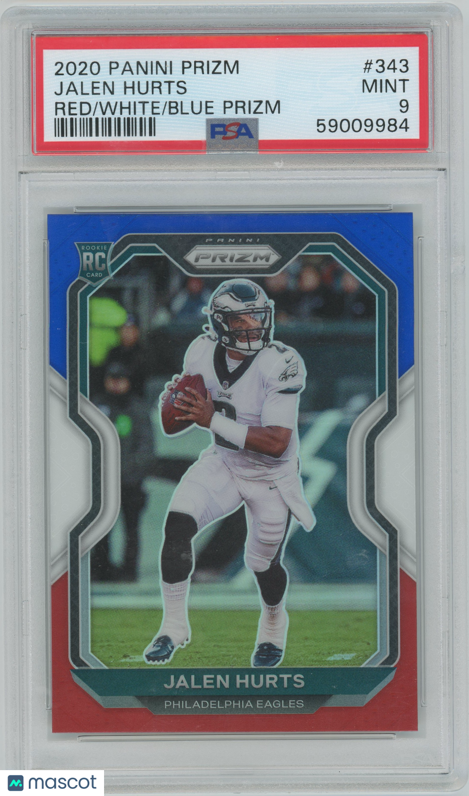 2020 Panini Prizm Jalen Hurts #343 Red White Blue PSA 9 - ROOKIE - PSA - ROOKIE