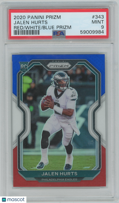 2020 Panini Prizm Jalen Hurts #343 Red White Blue PSA 9 - ROOKIE - PSA - ROOKIE