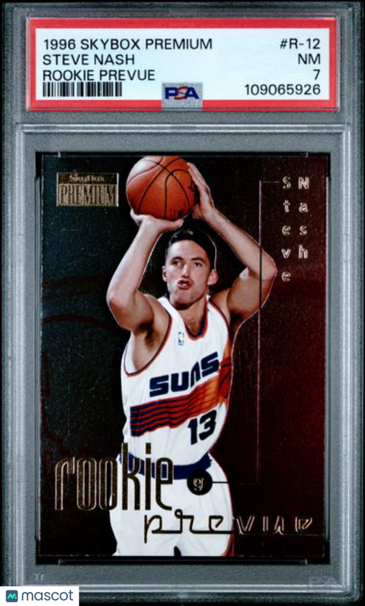 1996 Skybox Premium Rookie Prevue #R12 Steve Nash Suns RC Rookie PSA 7 NM