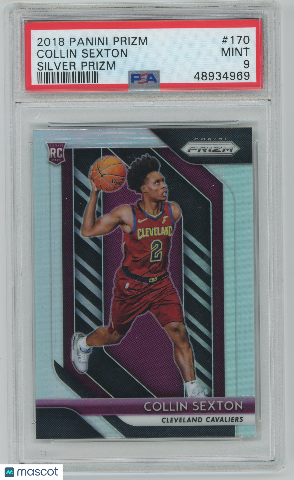 2018 Panini Prizm Collin Sexton ROOKIE #170 Silver Prizm PSA 9