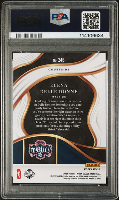 2024 Panini Select WNBA - Pink Ice Prizm - Elena Delle Donne Mystics - PSA 9