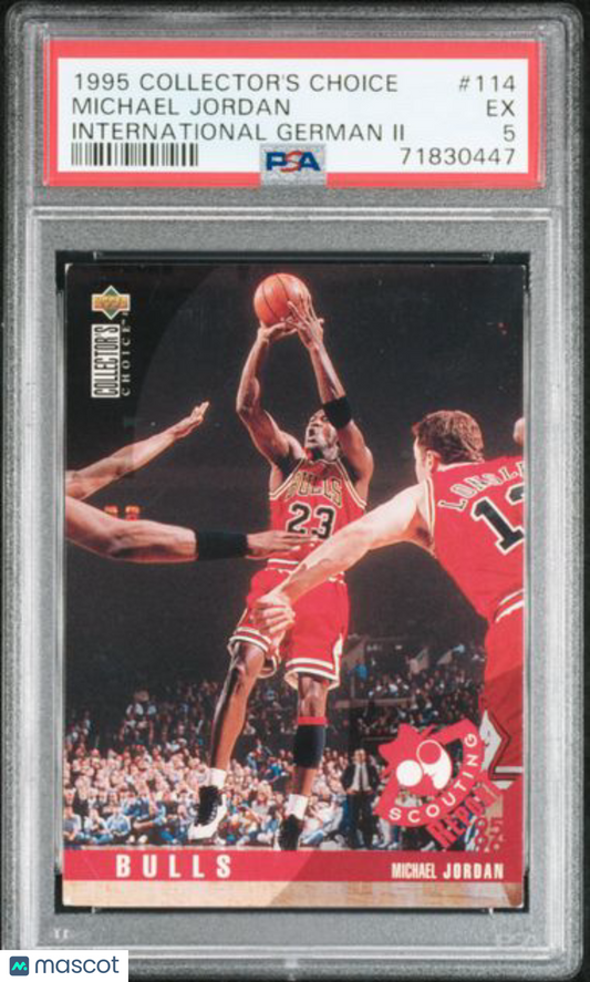 1995 Collector's Choice International German II #114 Michael Jordan HOF PSA 5 EX