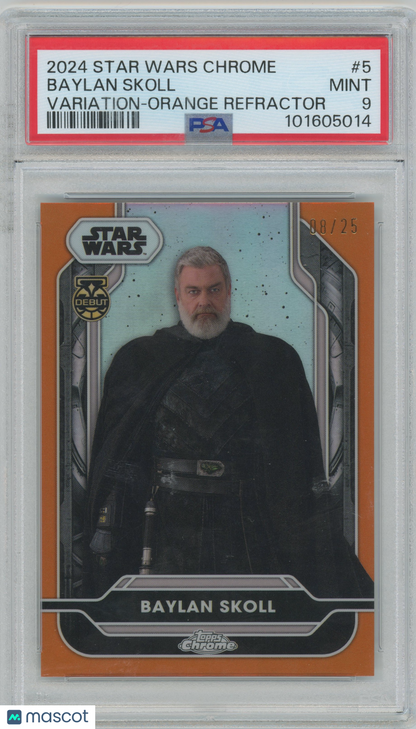 2024 Star Wars Chrome - Baylan Skoll - Variation Orange /25 - PSA 9 - Orange /25