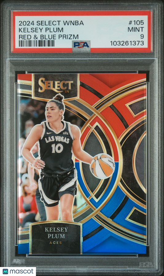 2024 Panini Select WNBA - Kelsey Plum - Red & Blue Prizm Parallel - PSA