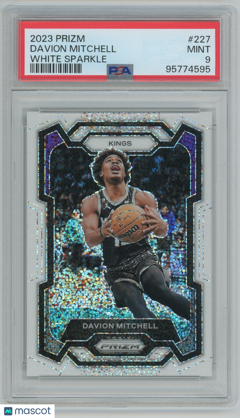2023 Panini White Sparkle #227 Davion Mitchell Kings PSA 9 MNT