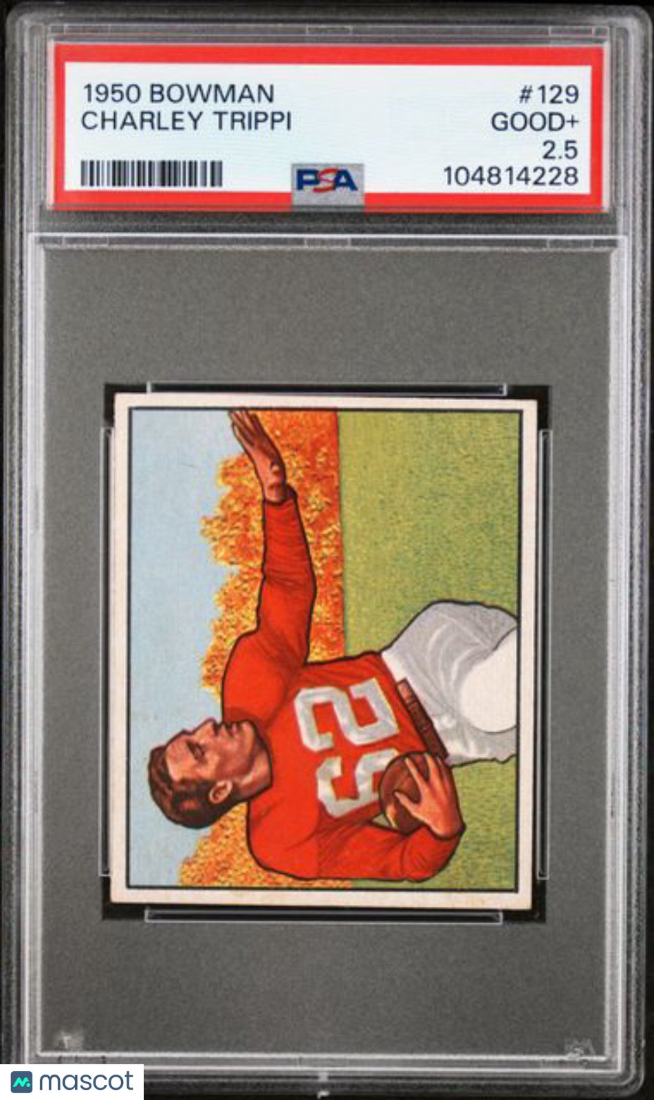 1950 Bowman Football #129 Charley Trippi Chicago Cardinals PSA 2.5 GOOD+