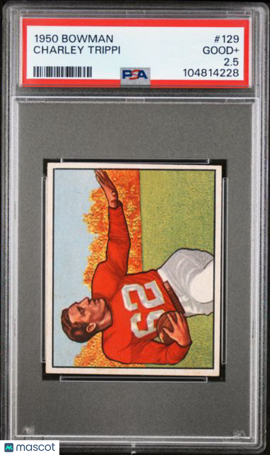 1950 Bowman Football #129 Charley Trippi Chicago Cardinals PSA 2.5 GOOD+