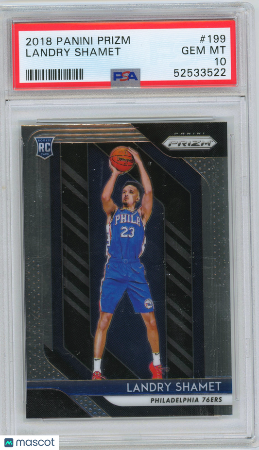 2018 Panini Prizm Landry Shamet ROOKIE #199 PSA 10