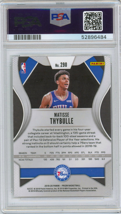 2019 Panini Prizm Matisse Thybulle ROOKIE #290 PSA 10