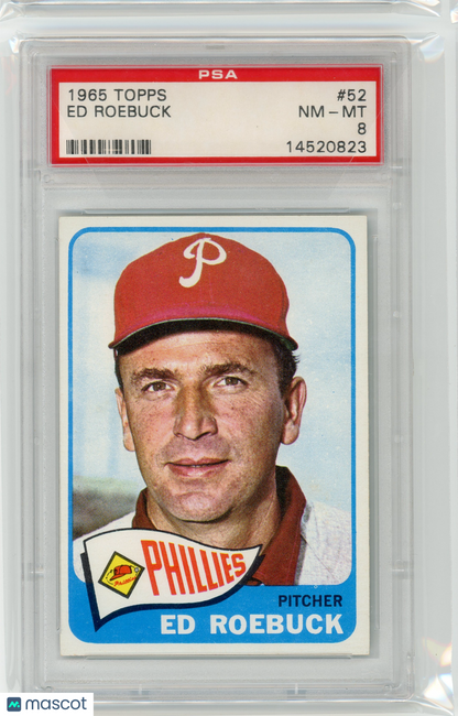 1965 Topps Ed Roebuck #52 PSA 8
