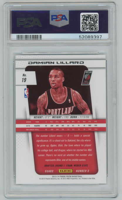 2013 Panini Prizm Damian Lillard #19 PSA 9