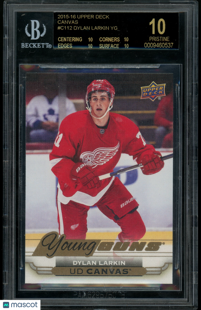 2015 Upper Deck - Dylan Larkin - Young Guns ROOKIE - BGS 10 - PRISTINE