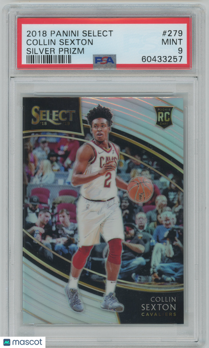 2018 Panini Select Collin Sexton ROOKIE #279 Silver Prizm PSA 9