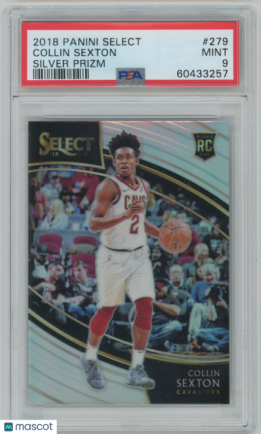2018 Panini Select Collin Sexton ROOKIE #279 Silver Prizm PSA 9