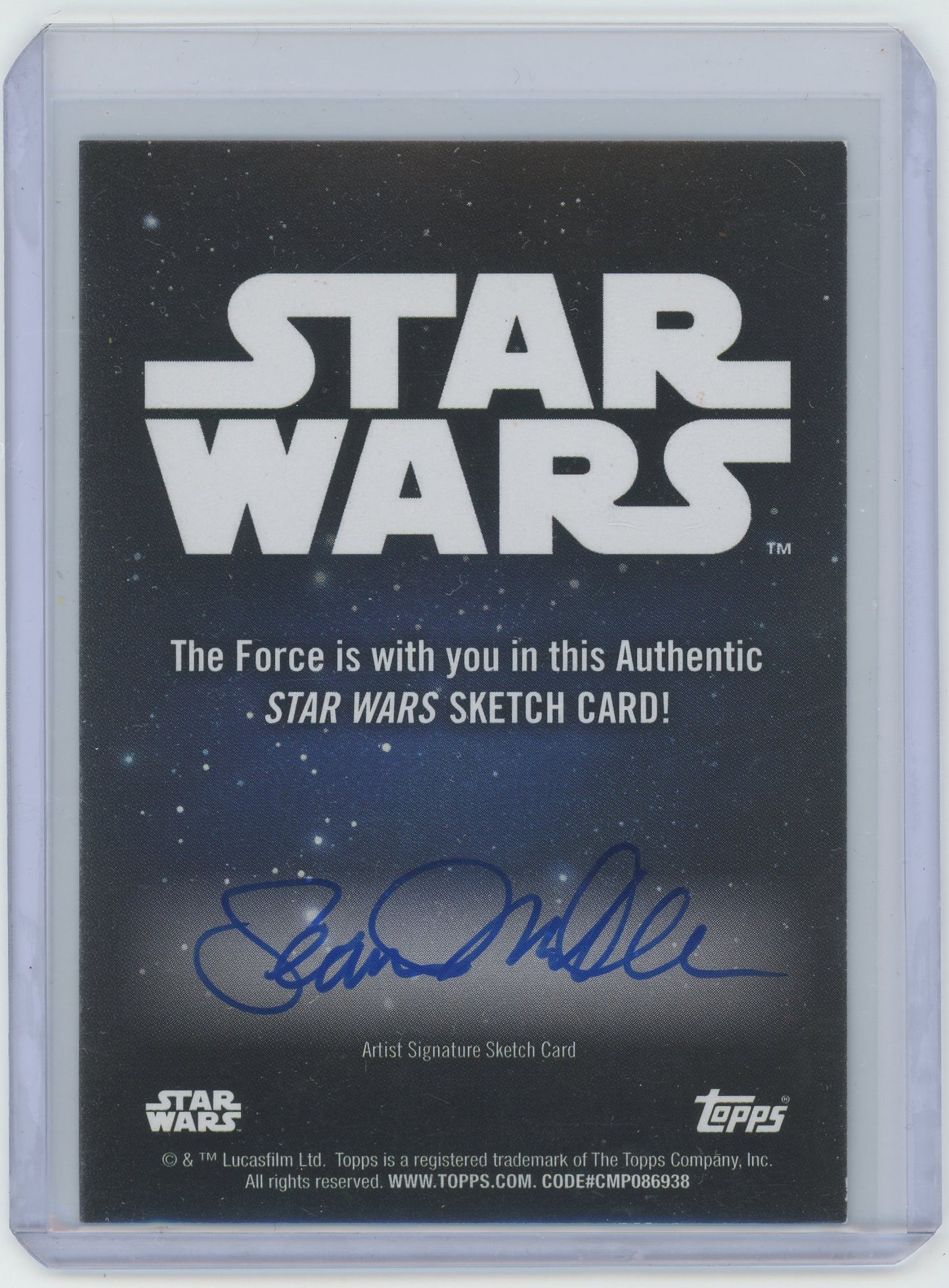 2024 Star Wars Galaxy Han Solo 1/1 Sketch Card