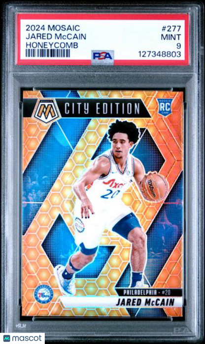 2024 Mosaic NBA - JARED MCCAIN - CITY EDITION ROOKIE - Honeycomb Rookie - PSA