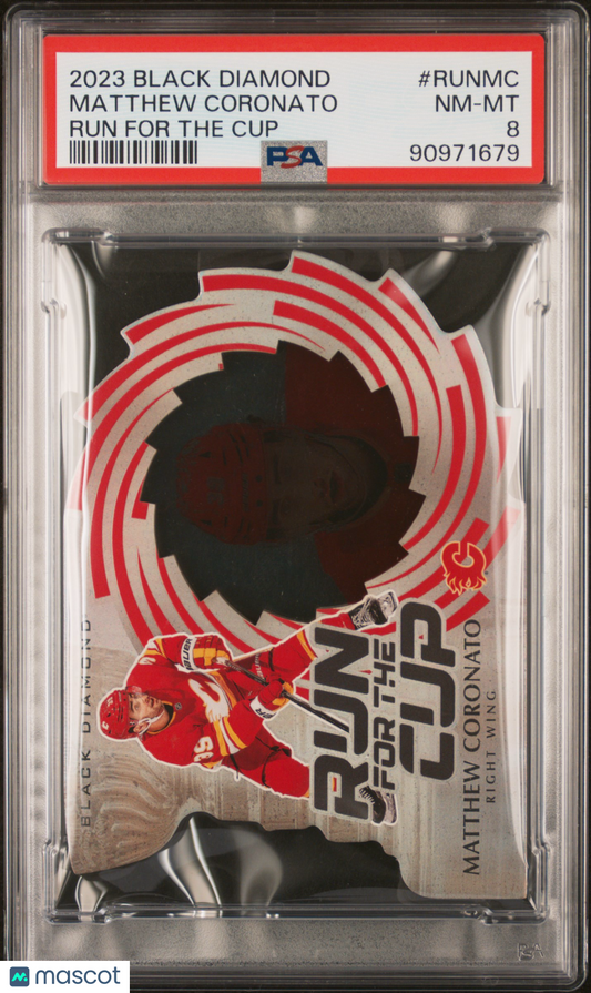 2023 Black Diamond Hockey Run For The Cup Matthew Coronato RC ROOKIE - /99 PSA 8