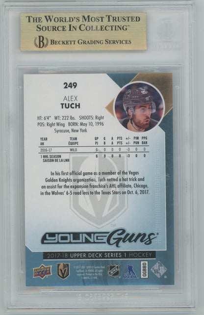 2017-18 Upper Deck - Alex Tuch - YOUNG GUNS - #249 - ROOKIE - BGS 9.5
