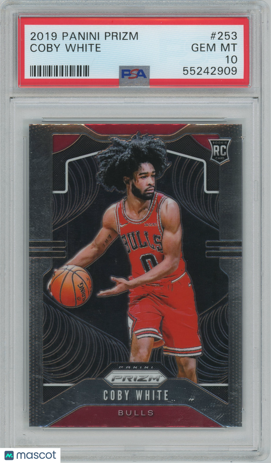 2019 Panini Prizm Coby White ROOKIE #253 PSA 10