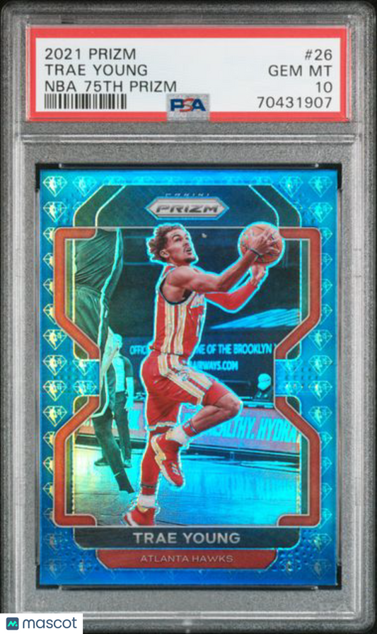 2021 Panini NBA 75th Prizm #26 Trae Young Atlanta Hawks PSA 10 GEM MINT