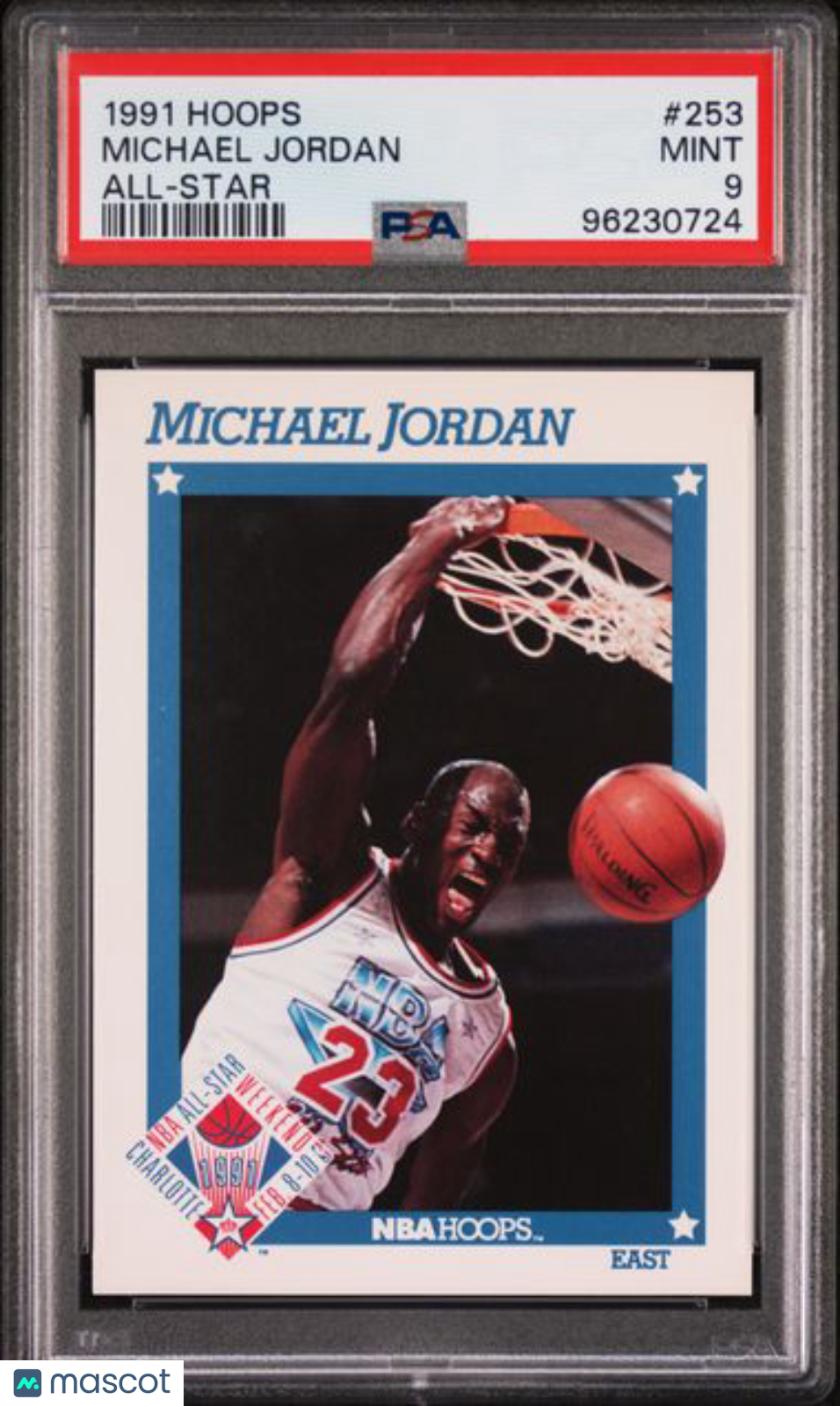 1991 Hoops All-Star #253 - Michael Jordan - Chicago Bulls HOF - PSA 9 MINT