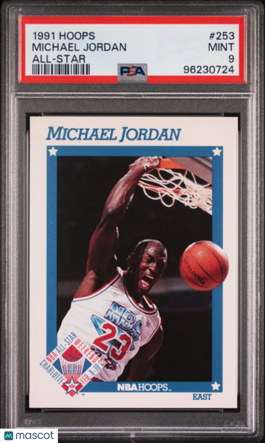 1991 Hoops All-Star #253 - Michael Jordan - Chicago Bulls HOF - PSA 9 MINT