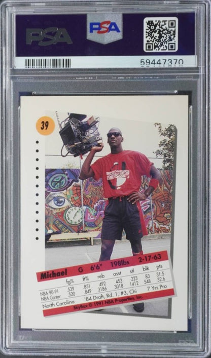 1991 SkyBox NBA - Michael Jordan #39 - PSA 6