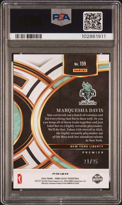 2024 Panini Select WNBA Marquesha Davis #159 Tie Dye Prizm - /25 PSA 10 - /25