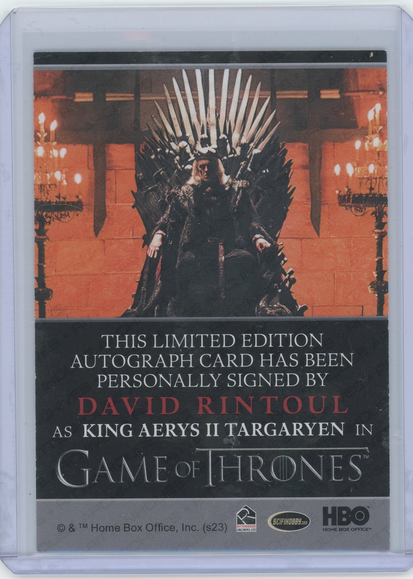 David Rintoul as King Aerys II Targaryen - Game of Thrones: Legends of the Realm