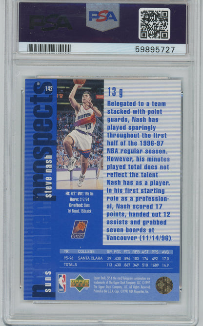 1996 Upper Deck SP - Steve Nash ROOKIE #142 - Premium Prospects - ROOKIE - PSA