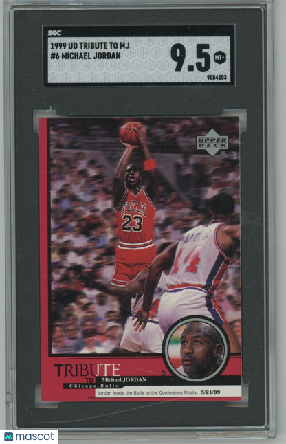 1999 UD Tribute To MJ #6 Michael Jordan Chicago Bulls HOF SGC 9.5 MINT+