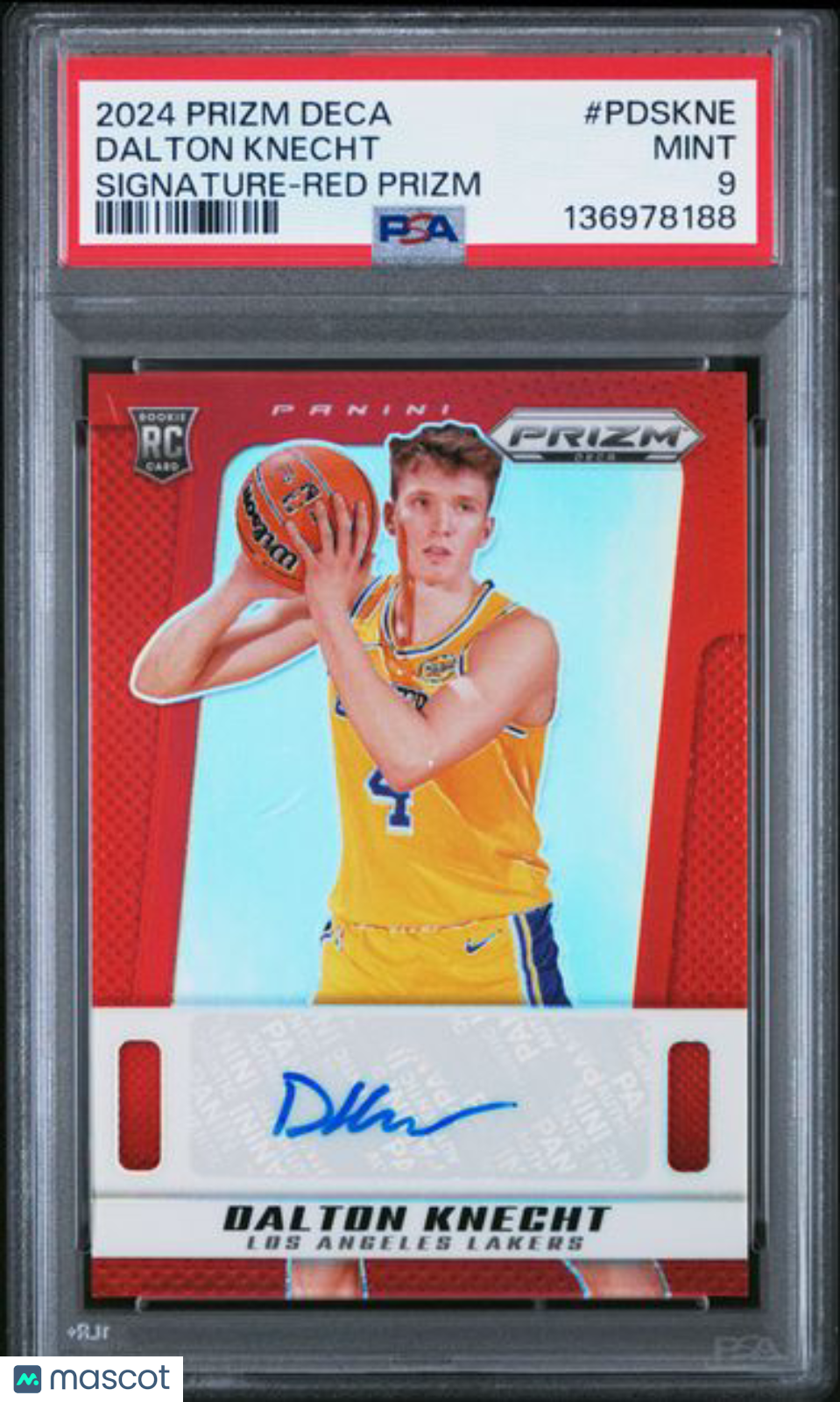 2024 Panini Prizm DECA NBA - Dalton Knecht #PDS-KNE - Red Rookie /99 - PSA - /99