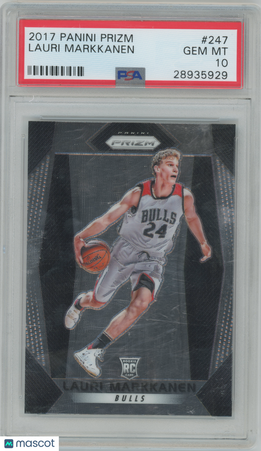 2017 Panini Prizm - Lauri Markkanen #247 - ROOKIE - PSA 10