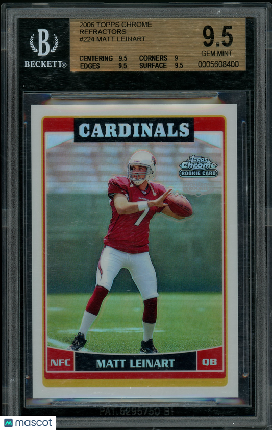 2006 Topps Chrome - Matt Leinart - Special Edition ROOKIE - Refractor - BGS 9.5