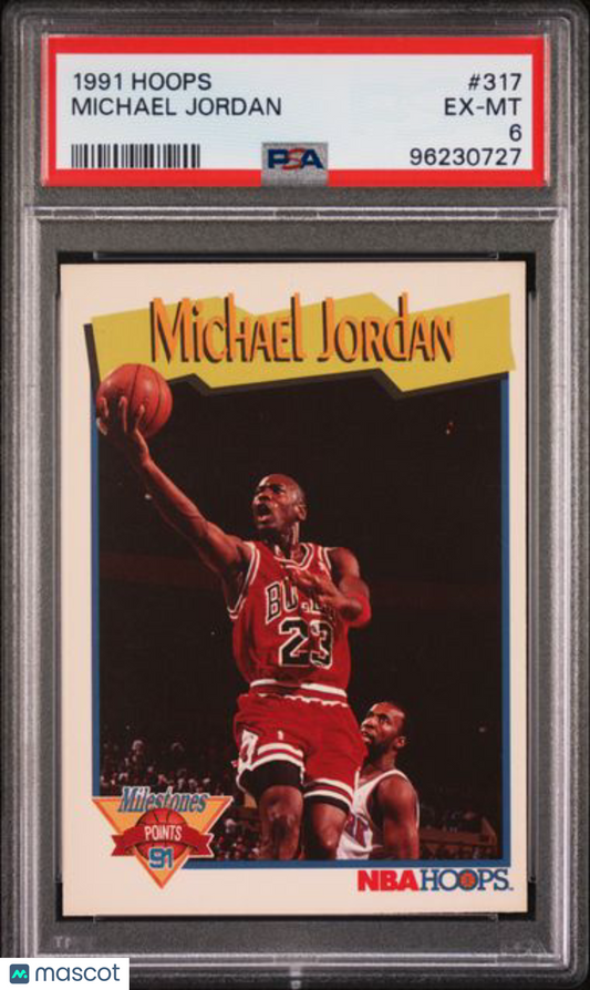1991 Hoops #317 Michael Jordan Chicago Bulls HOF PSA