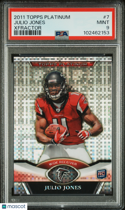 2011 Topps Platinum #7 Julio Jones RC Rookie XFRACTOR PSA 9 Falcons ROOKIE
