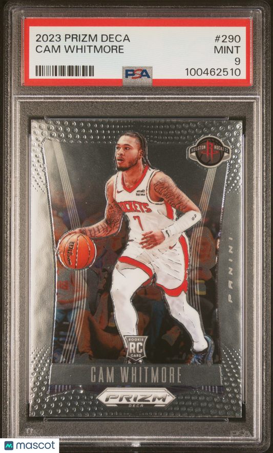 2023 Panini Prizm Deca #290 Cam Whitmore Rockets RC Rookie PSA 9 MINT