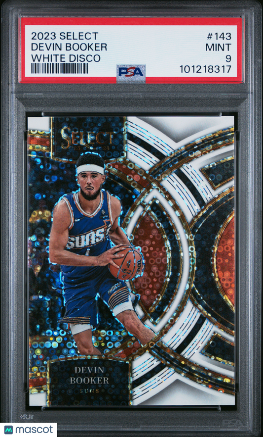 2023 Select White Disco Prizm #143 Devin Booker Suns - /75 PSA 9 - MINT - /75