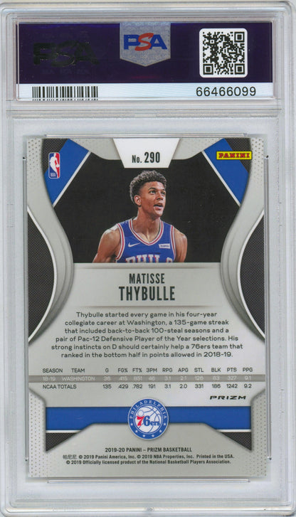 2019 Panini Prizm Matisse Thybulle ROOKIE #290 PSA 10