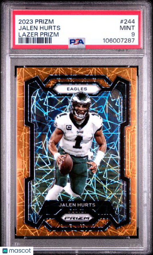 2023 Prizm Lazer #244 Jalen Hurts Eagles PSA