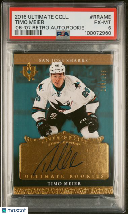 2016 Ultimate Collection - Timo Meier - Ultimate Rookie Autos /199 - PSA - /199