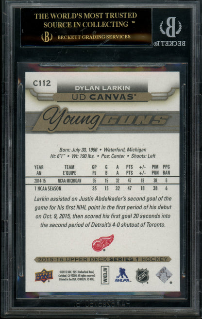 2015 Upper Deck - Dylan Larkin - Young Guns ROOKIE - BGS 10 - PRISTINE