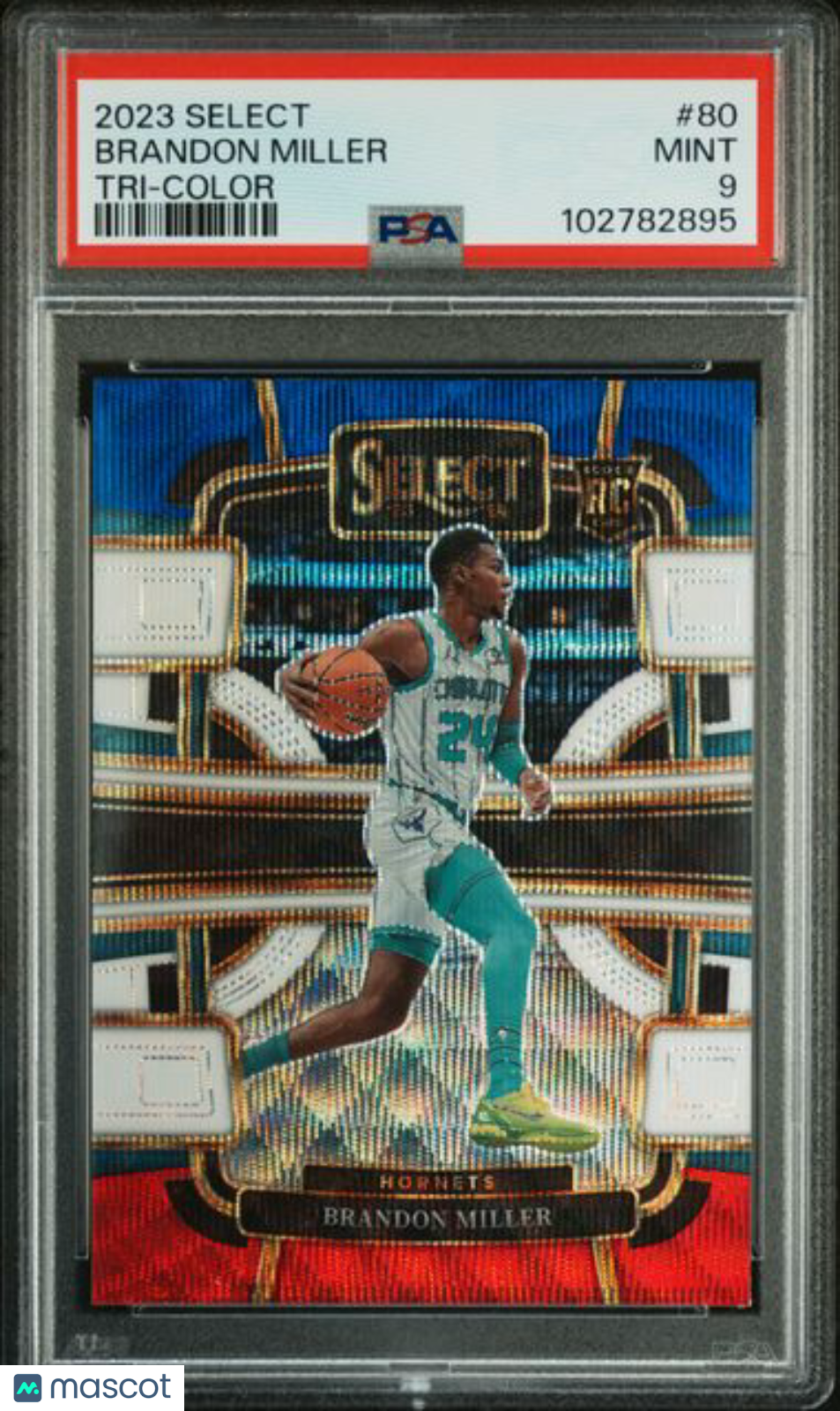 2023 Panini Select - Tri-Color #80 - Brandon Miller - ROOKIE - PSA - ROOKIE